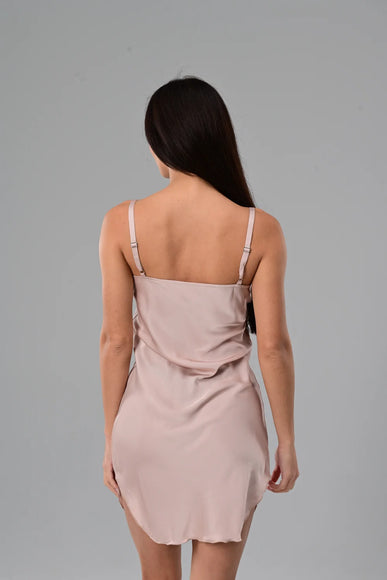 Атласна нічна сорочка бежевого кольору Nude